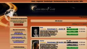 What Cosmofon.de website looked like in 2012 (11 years ago)