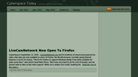 What Cyberspacetoday.com website looked like in 2012 (11 years ago)