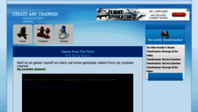 What Cheatsandtrainers.com website looked like in 2012 (11 years ago)
