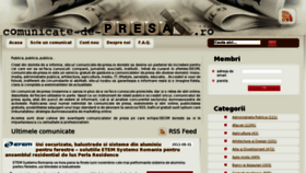What Comunicate-de-presa.ro website looked like in 2012 (11 years ago)