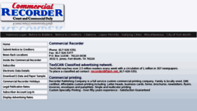 What Commercialrecorder.com website looked like in 2012 (11 years ago)