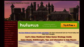 What Carls-sims-medieval-guide.com website looked like in 2012 (11 years ago)