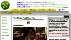 What Cheapassfood.com website looked like in 2012 (11 years ago)