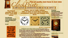 What Clockprints.com website looked like in 2012 (11 years ago)