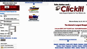 What Clickit.com website looked like in 2012 (11 years ago)