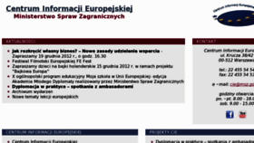 What Cie.gov.pl website looked like in 2012 (11 years ago)