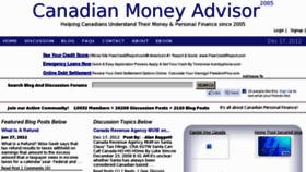 What Canadian-money-advisor.ca website looked like in 2012 (11 years ago)