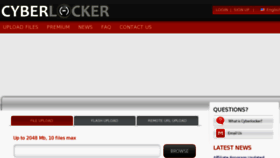 What Cyberlocker.ch website looked like in 2012 (11 years ago)