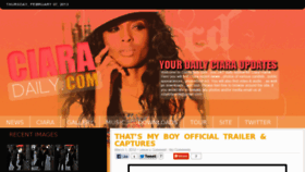 What Ciara-daily.com website looked like in 2013 (11 years ago)