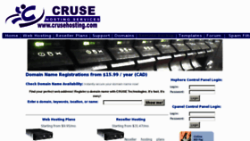 What Crusehosting.com website looked like in 2013 (11 years ago)