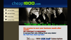 What Cheap1800.com website looked like in 2013 (11 years ago)