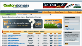 What Customdomain.net website looked like in 2013 (11 years ago)