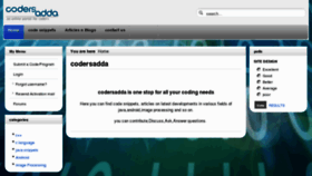 What Codersadda.com website looked like in 2013 (11 years ago)