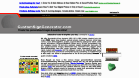 What Customsigngenerator.com website looked like in 2013 (11 years ago)