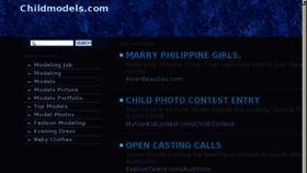 What Childmodels.com website looked like in 2013 (11 years ago)
