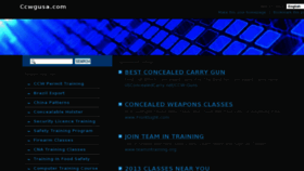 What Ccwgusa.com website looked like in 2013 (11 years ago)