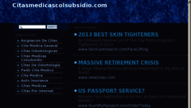 What Citasmedicascolsubsidio.com website looked like in 2013 (11 years ago)
