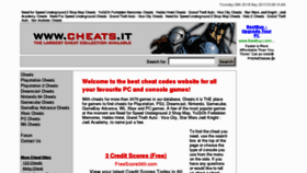 What Cheats.it website looked like in 2013 (10 years ago)