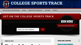 What Collegesportstrack.com website looked like in 2013 (10 years ago)