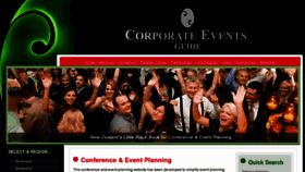 What Corporateeventsguide.co.nz website looked like in 2013 (10 years ago)