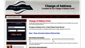 What Changeofaddress.org website looked like in 2013 (10 years ago)