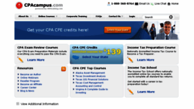 What Cpacampus.com website looked like in 2013 (10 years ago)