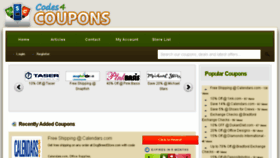 What Codes4coupons.com website looked like in 2013 (10 years ago)