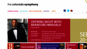 What Coloradosymphony.org website looked like in 2013 (10 years ago)
