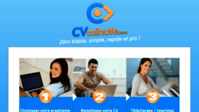 What Cv-minute.fr website looked like in 2013 (10 years ago)