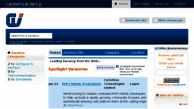What Careervacancy.com website looked like in 2013 (10 years ago)