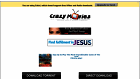 What Crazymovies.in website looked like in 2013 (10 years ago)