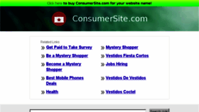 What Consumersite.com website looked like in 2013 (10 years ago)