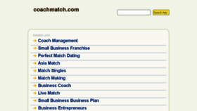 What Coachmatch.com website looked like in 2013 (10 years ago)
