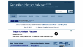 What Canadian-money-advisor.ca website looked like in 2013 (10 years ago)