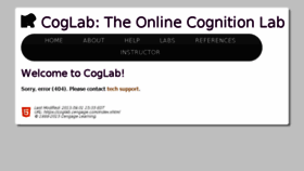 What Coglab.cengage.com website looked like in 2014 (10 years ago)