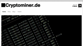 What Cryptominer.de website looked like in 2014 (10 years ago)