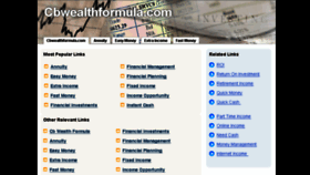 What Cbwealthformula.com website looked like in 2014 (10 years ago)
