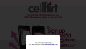 What Cellflirt.com website looked like in 2014 (10 years ago)