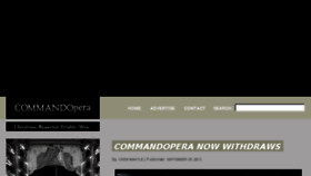 What Commandopera.com website looked like in 2014 (10 years ago)