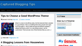 What Capturedbloggingtips.com website looked like in 2014 (10 years ago)