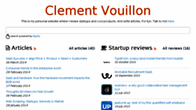 What Clementvouillon.com website looked like in 2014 (10 years ago)