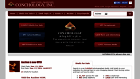 What Conchology.be website looked like in 2014 (12 years ago)