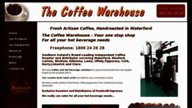 What Coffeewarehouse.ie website looked like in 2014 (10 years ago)