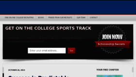 What Collegesportstrack.com website looked like in 2014 (10 years ago)