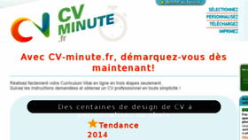 What Cv-minute.fr website looked like in 2014 (9 years ago)