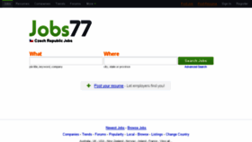 What Czechjobs77.com website looked like in 2014 (9 years ago)