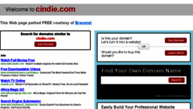What Cindie.com website looked like in 2014 (10 years ago)
