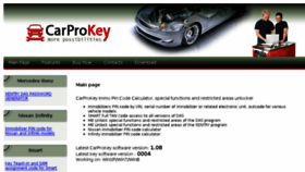 What Carprokey.com website looked like in 2014 (9 years ago)