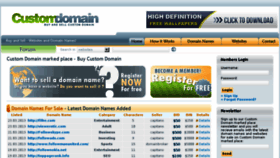 What Customdomain.net website looked like in 2014 (9 years ago)