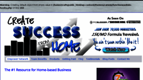 What Createsuccessfromhome.com website looked like in 2014 (9 years ago)
